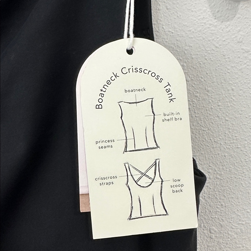 Blogilates Women's Boatneck Crisscross Tank Top - Black - Picture 9 of 11
